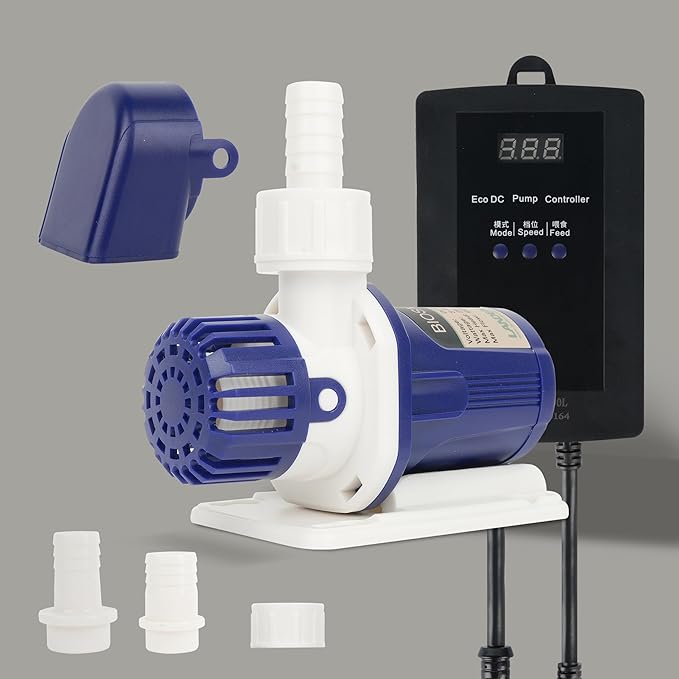 LANDEN BIOSMO 8000 DC Sine Wave Water Pump Return Pump 8000L/H (2112GPH) High Performance Aquarium Cleaning Ultra Quiet Operation 10-85W 3 Modes Control Ideal for 200-425 Gallon Fish Tanks