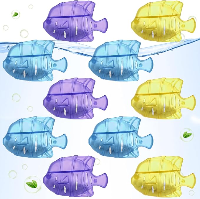 10PC Humidifier Cleaner Fish Universal Humidifier Tank Cleaner Cleaner(Blue Yellow Purple)