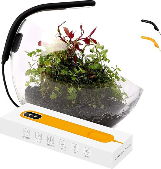 Fish Tank Light - Clip On Aquarium Light - Aquarium Light for Plants - LED Flexible Lamp for Small Aquarium - Yellow 5 Gallon