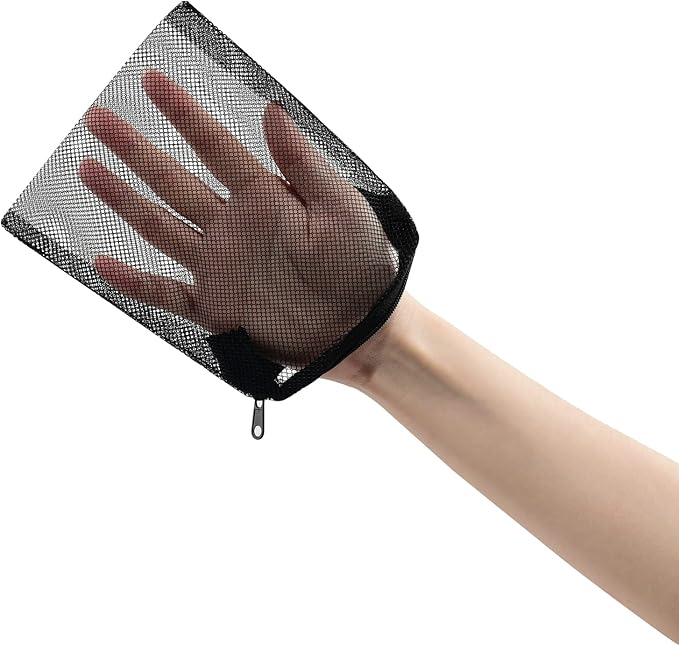 ALEGI 10 pcs Aquarium Filter Media Bags with Zipper, Mesh Reusable Bags for Aquarium Filter Media (6" x 5")