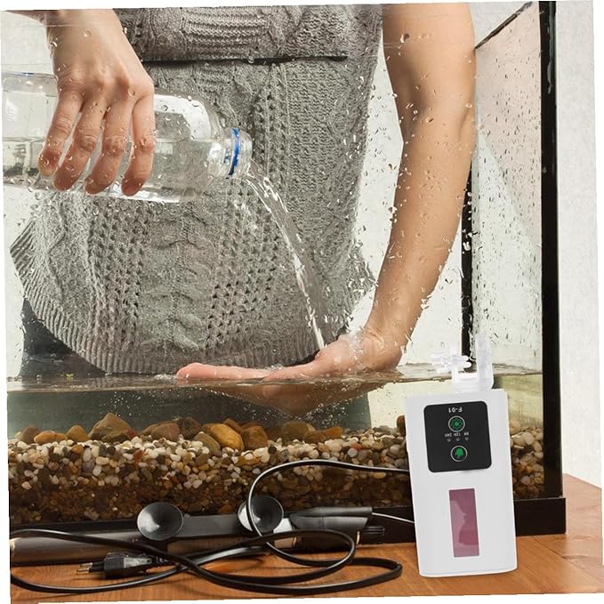 ibasenice Automatic Fish Tank Feeder with Timer Aquarium Feeding Tool for Turtles and Fish Convenient Food Dispenser Batteries Not Included