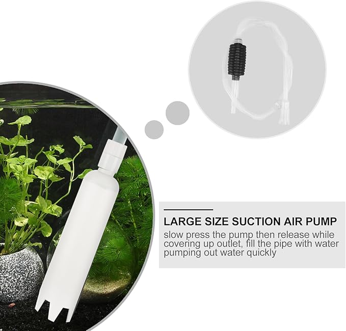 Beaupretty Aquarium Water Changer Siphon Cleaner Fish Tank Gravel Vacuum Sand Washing Tool with 12-in-1 Filter Media Set for Freshwater Tank Maintenance
