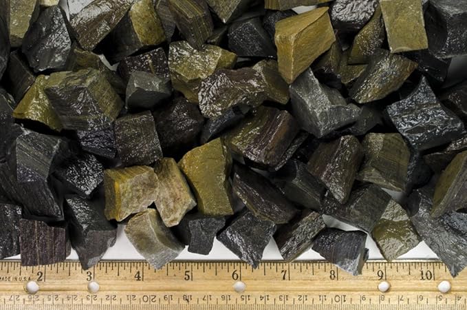 Fantasia Materials: 5 lbs Black Stripe Jasper Rough Stones from India