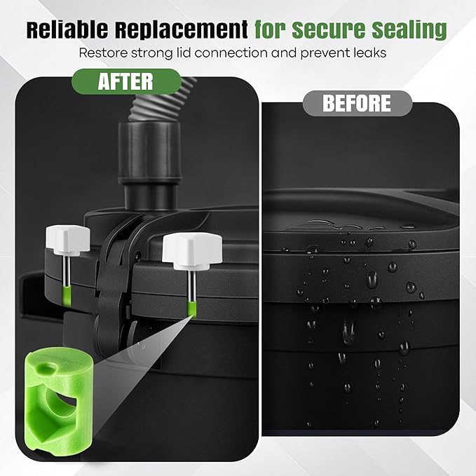 18 Pack Lid Fastener Barrel Nut Compatible with Fluval FX6 FX5 FX4 FX2 Canister Filter, Aquarium Filter Lid Fastener Replacement Part, Lock Nut Clamp Accessories (Barrels Only) (Green)