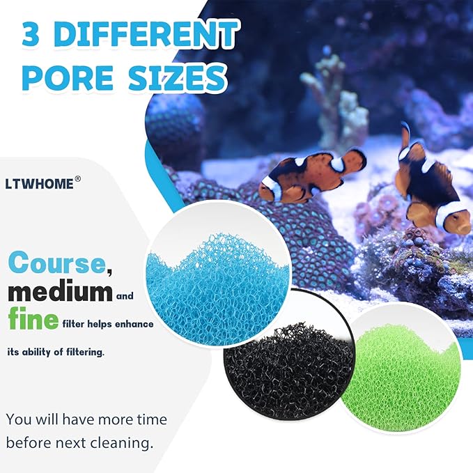Fish Pond Foam Filter Sponge Set 25" X 18" Media (Pack of 1 Set)