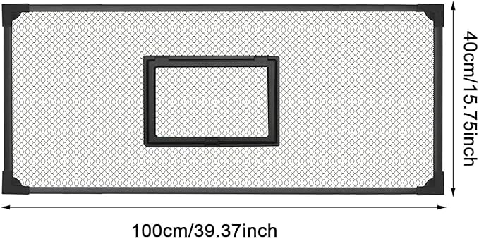 Mesh Screen Netting for Fish, DIY Magnetic Fish Tank Lid and Turtle Top Cover Mesh Self Assembly Multiple Sizes(100x40cm)