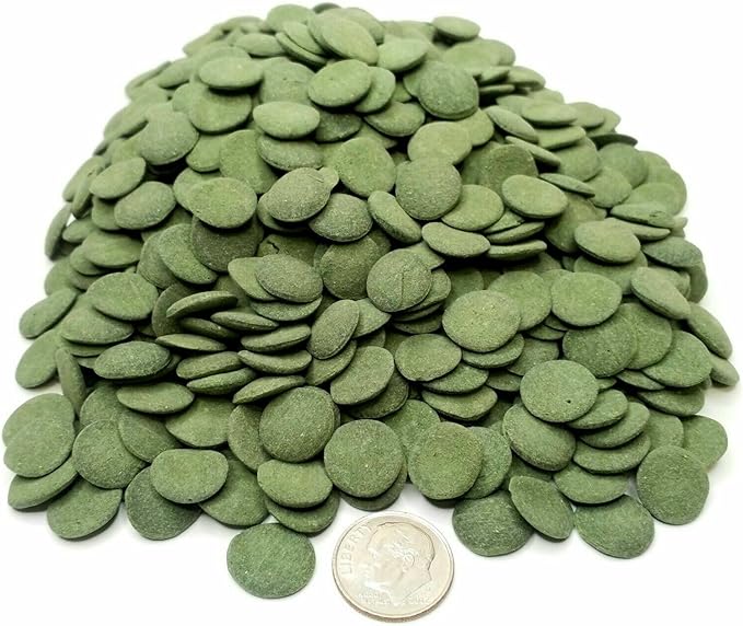 Sinking 12mm - 1/2" Spirulina Algae Wafers, Ideal for All Bottom Fish, Plecos, Shrimp, Snails, Crayfish, All Herbivorous and Omnivorous Tropical Fish...5-lbs