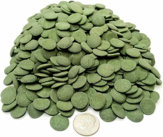 Sinking 12mm - 1/2" Spirulina Algae Wafers, Ideal for All Bottom Fish, Plecos, Shrimp, Snails, Crayfish, All Herbivorous and Omnivorous Tropical Fish...2-lbs