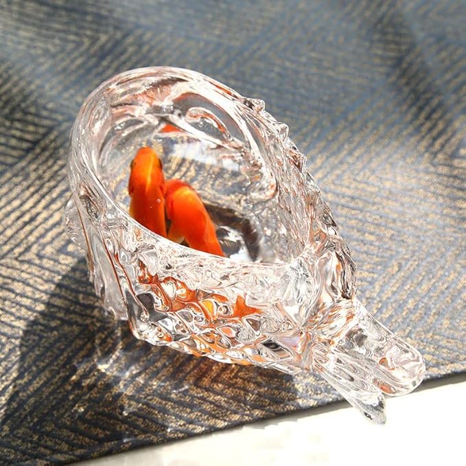 Fish Glass Bowl Multipurpose Living Room Turtle Tank Office Decoration Craft Ornaments Hydroponic Plant Utensils for Office,Living Room,Party,Restaurant