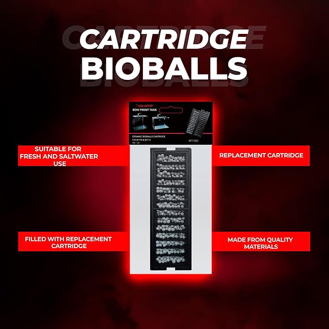 Aquatop Premium Ceramic Bioballs Cartridge for BFT-08 & BFT-13 Tanks – Enhances Biological Filtration and Water Quality, BFT-CBC