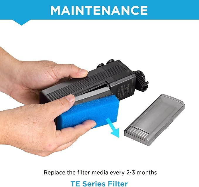 Replacement Cartridge for Fish Tank Filter TE-100 with Aquarium Filter Foam, Active Carbon and Ceramic Ring(TE100-S)