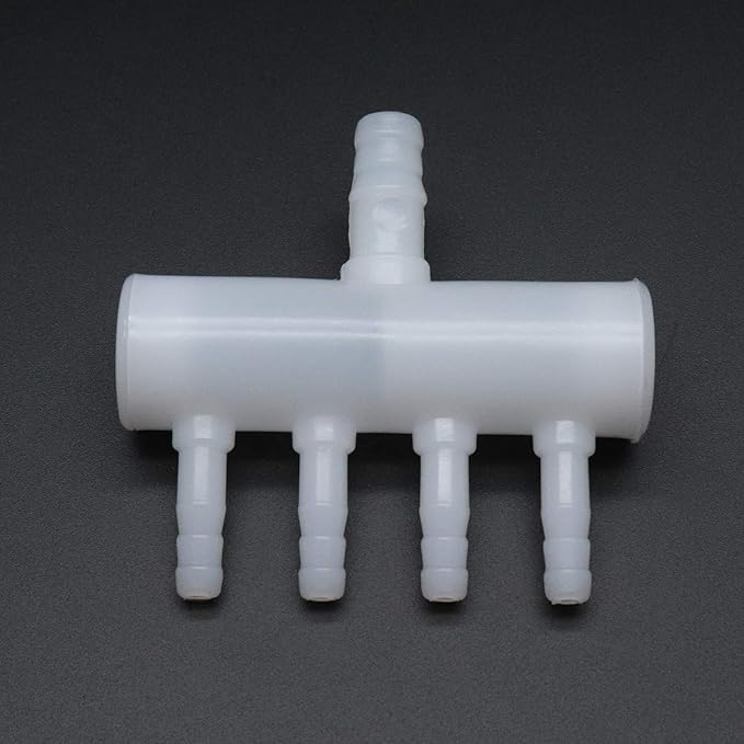 Xiaoyztan 5 Pcs Aquarium 4-Way Air Line Plastic Splitter Air Pump Tubing Connector for Air Flow Diffusion