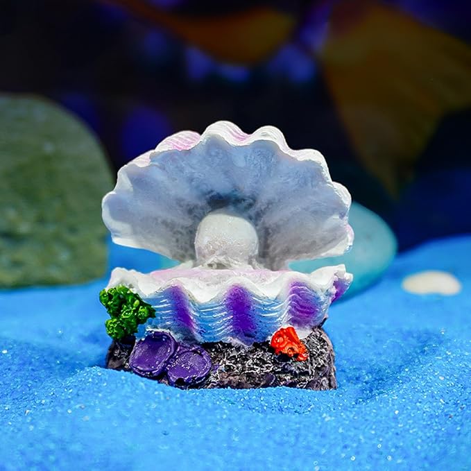 2 Piece Coral and Shell Ornaments Fish Tank Aquarium Decorations Aquarium Ornaments Fish Tank Decor Bubbler Style Decor Landscape Accessories for Aquascaping