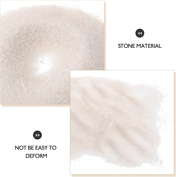 Decorative Aquarium Gravel White Sand 500g X 2 Multi-Function Fish Tank Stones for Outdoor Garden Landscaping and Planter Filling