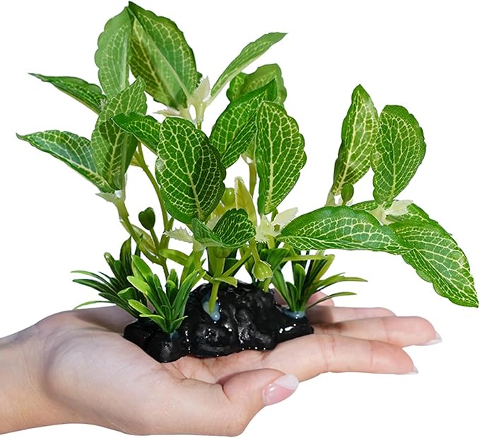 2 Piece Faux Fish Tank Betta Artificial Plants Small Soft Fake Plastic Aquarium Plants Silk Realistic Decorations