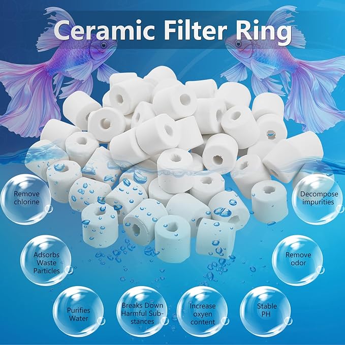 30 Pack Replacement Filter Media Kit Compatible with Fluval 406/407 Aquarium Filters, Including Bio Ceramic Rings, Activated Carbon, Blue, White & Black Bio Foam Value Pack