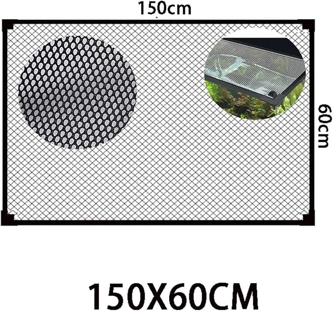 Mesh Screen Netting for Fish, Magnetic Fish Tank Lid Multiple Sizes