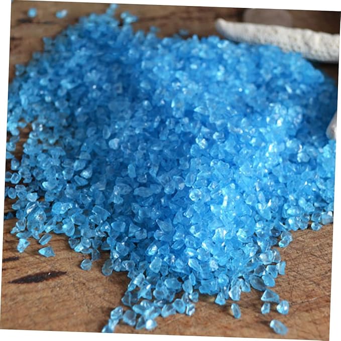 500G Light Blue Polished Decorative Stone for Fish Tank Aquarium Natural Sand Gravel for Aquascaping Terrariums and Floral Arrangements Safe and Aesthetic
