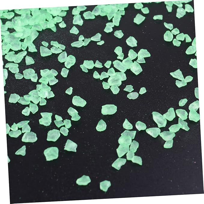 Holibanna 2pcs Glass Decorative Sand for Fish Tanks and Landscapes Green Glass Crystals for Aquariums and Floral Arrangements