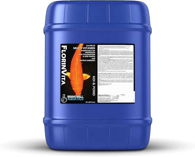Brightwell Aquatics FlorinVita – Comprehensive Vitamin Supplement for Pond Fish & Snails – Supports Health, Color, & Spawning Readiness, 20L