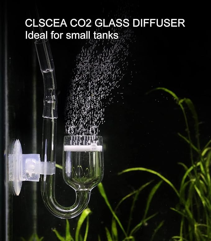 Aquarium Glass CO2 Diffuser with U Tube & Inline CO2 Bubble Counter