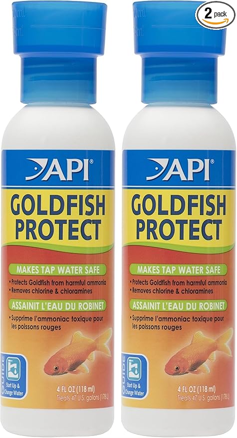 API Goldfish Protect Aquarium Water Conditioner 4-Ounce Bottle (Pack of 2)