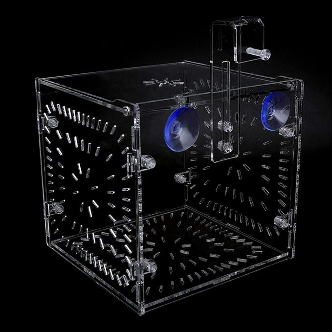 Aquarium Breeder Box for Fish Tank, Fish Breeding Box Tank Hatchery Incubator Aquarium Isolation Box for Seedlings Incubation(S)