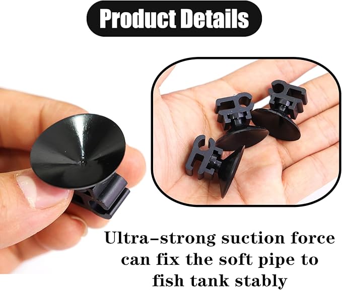 20 PCS Aquarium Suction Cup Clips Professional Fish Tank Suction Cup Clips Aquarium Air Tube Holders for Pump Power Cord,Fish Tank Oxygen Tube Hose,Aquarium Air Tubing