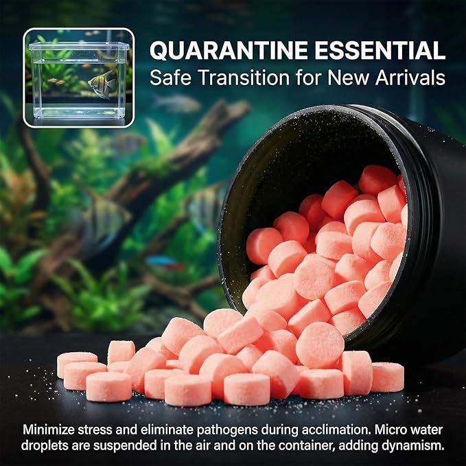 MAQIHAN 150 Tablets Aquarium Salt - Aquarium Salt Freshwater for Freshwater Tank Koi Pond Salt for Koi Fish, Goldfish, Guppies, Mollies, Scats, Monos