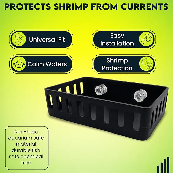 Square Aquarium Filter Baffle, Universal HOB Filter Compatible, Slow Flow Design for Betta Fish and Shrimp Tanks (Large)
