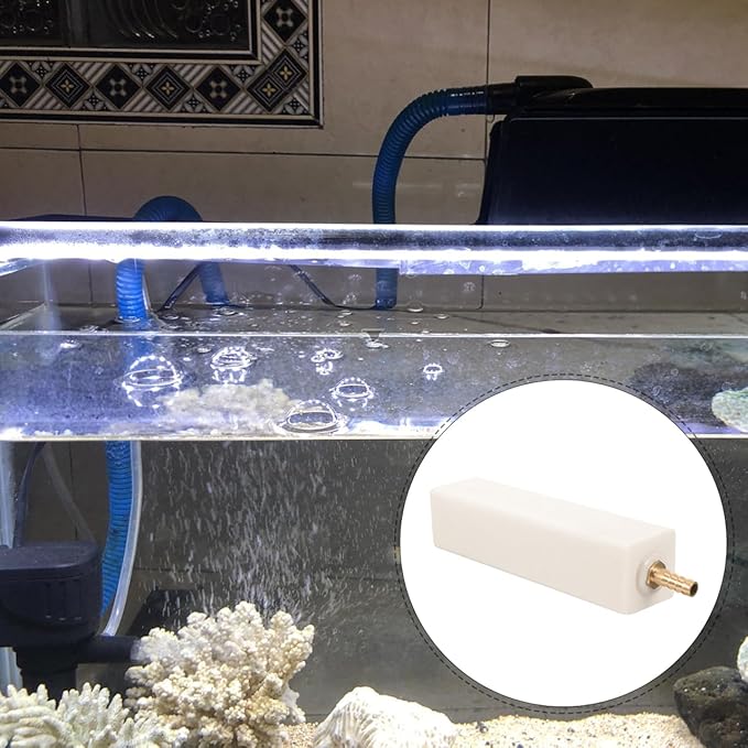 balacoo Aquarium Air Stone 5.90 Inch White Corundum Bubble Stone Oxygenated Bubble for Fish Tank Air Pump Accessories Enhance Aquarium Bubbles