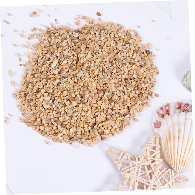 MERRYHAPY 500G Natural Aquarium Bottom Sand for Fish Tanks Gravel Grain for Aquariums Terrariums and Decorative Displays