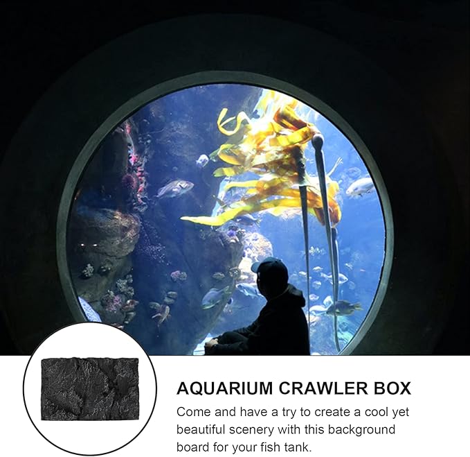 balacoo Aquarium Background Board Reptile Terrarium Background Decorations for Fish Tank Reptiles Turtles