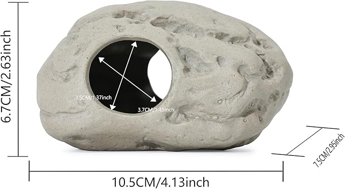 ALEGI Aquarium Rock Cave Decor for Shrimp Cichlid Hiding Breeding (Set 8)