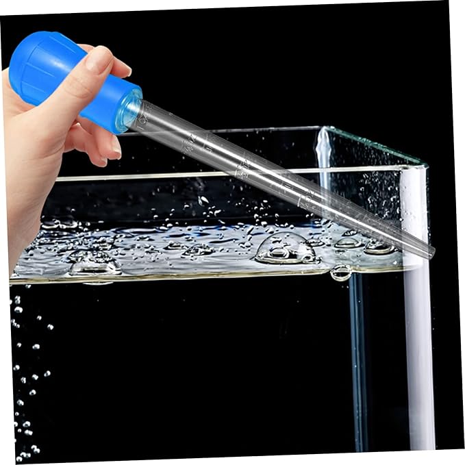 2Pcs Aquarium Gravel Vacuum Pump Handheld Fish Tank Cleaner with Extension Tubes for Easy Water Removal Material Strong Suction Convenient Operation