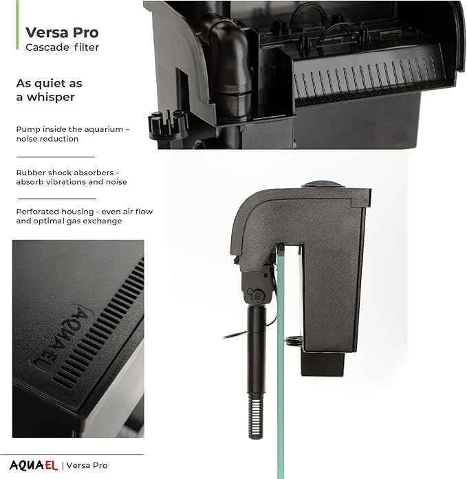 Aquael Versa Pro 60 Power Filter - Hang On Back Filter for Aquariums