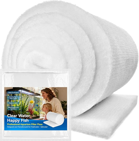 Borlech Aquarium Filter Floss Pad - Mechanical & Polishing Polyester Media for Fish Tank Filters, Ultra-Clear Water in No Time, 3/4" Thick (78.8” x 11.8”) 1 Pack