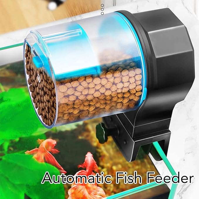 Automatic Fish Feeder for Aquarium, Fish Food Timer Dispenser, Auto Fish Food Dispenser for Vacations, Holidays