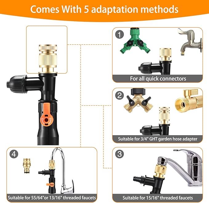 enomol Gravel Vacuum for Aquarium Water Changer Fish Tank Cleaning Tools,Siphon Universal Quick Pump Aquarium Water Changing (30ft)