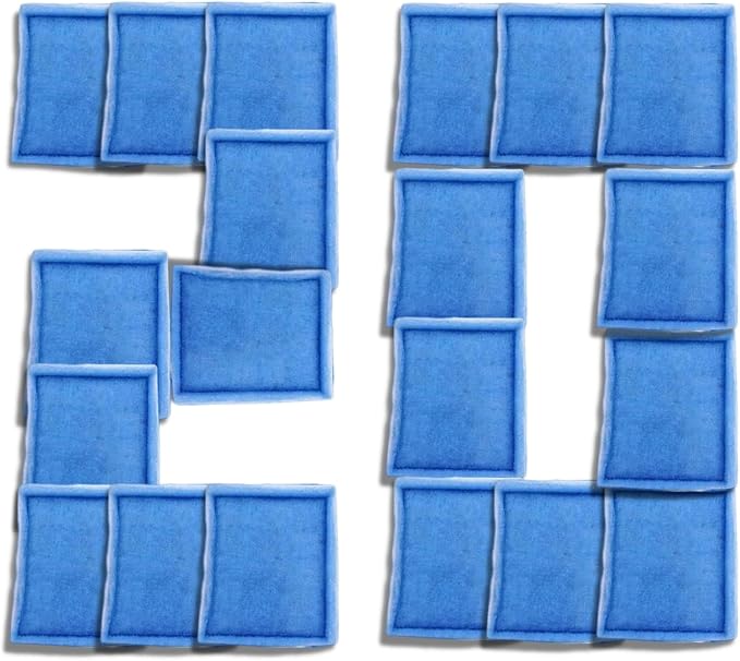 20 Pack Replacement Aquarium Filter Cartridge, Fit for Aqua-Tech 10-20 Gallon Power Filters, for Aqua-Tech EZ-Change #2 Fish Tank Filters