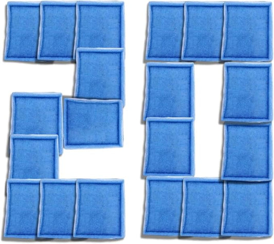 20 Pack Replacement Aquarium Filter Cartridge, Fit for Aqua-Tech 10-20 Gallon Power Filters, for Aqua-Tech EZ-Change #2 Fish Tank Filters