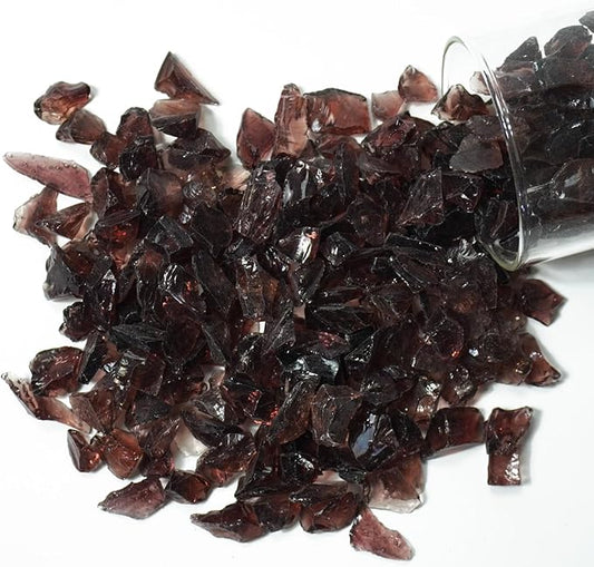 1 Lb Purple,Large Crushed Sea Glass,Sea Glass Decor,Irregular Glass Rocks for Tabletop Fountain Fillers,Aquarium,Fish Turtle Tank Decorations,DIY Crafts,Flowerpot Decoration