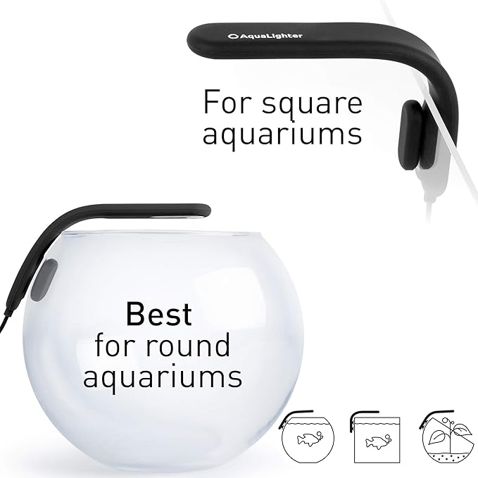 Fish Tank Light - Clip On Aquarium Light - Aquarium Light for Plants - LED Flexible Lamp for Small Aquarium - Yellow 5 Gallon