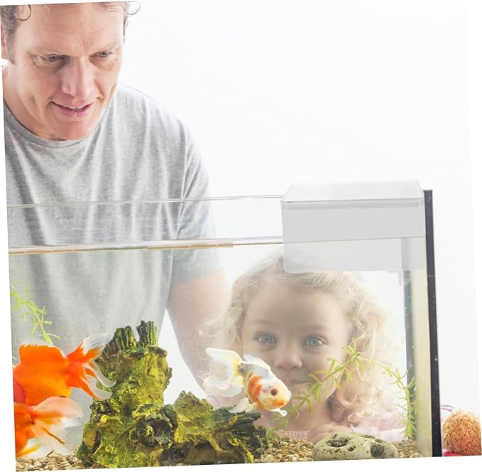 POPETPOP 1set Automatic Aquarium Fish Food Dispenser Silent Fish Feeder for Scheduled Feeding for Small Tanks No Batteries Required Standby Led Alert