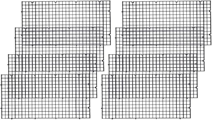 balacoo 8pcs Grid Divider Tray Aquarium Fish Tank Bottom Bottom Black Tray Aquarium Crate