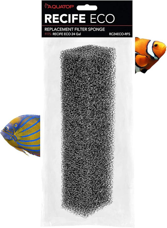 Aquatop Recife Eco Series Replacement Filter Sponge - 24 & 40 Gal – High-Efficiency Aquarium Filter Foam - Easy to Install and Maintain - RC24ECO-RFS