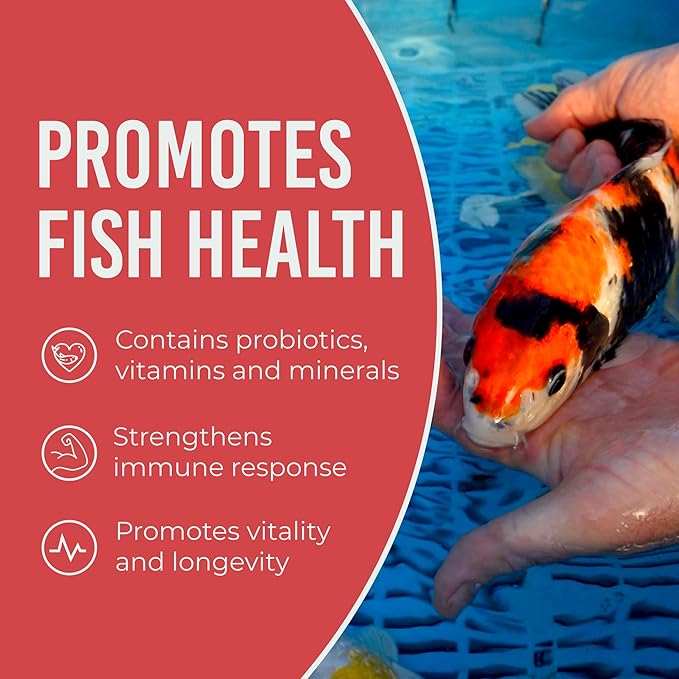 Blue Ridge Fish Food 14lb, Probiotic Plus 3/16" Floating Pellet, Koi Goldfish Food