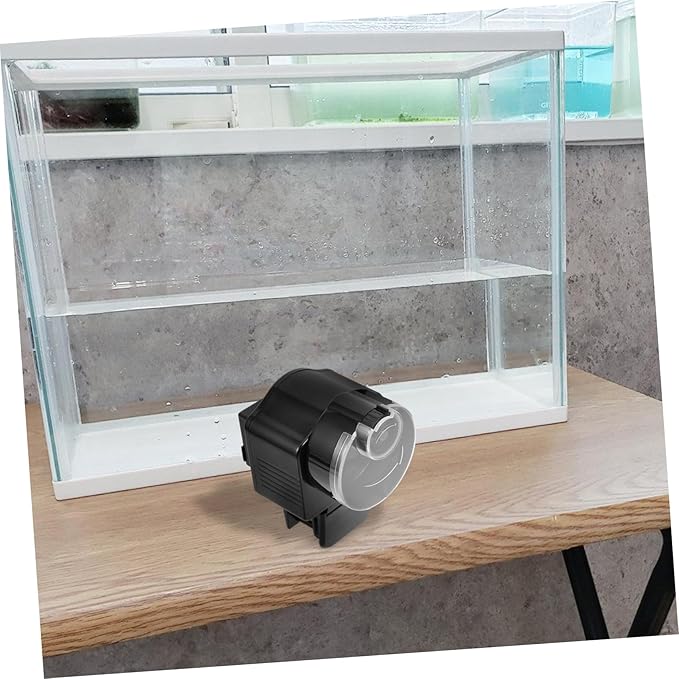 Cabilock Automatic Aquarium Fish Tank Feeder with Timer Mechanical Feeding Tool for Goldfish and Turtle Tanks, Battery-Free Vacation Feeding Dispenser for Flakes and Pellets