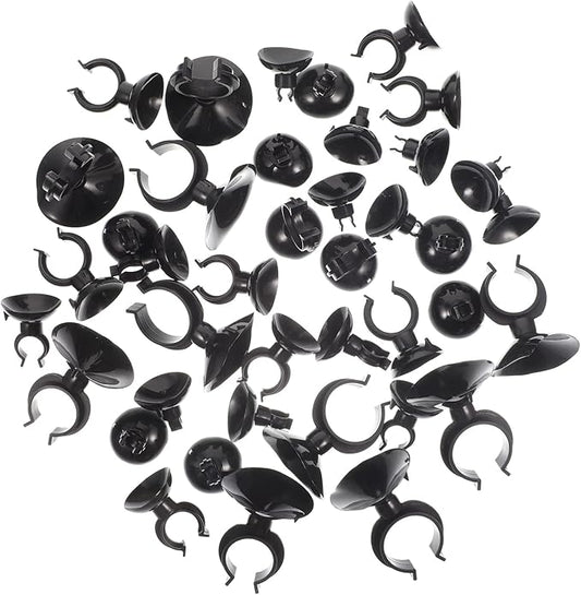 Ipetboom 40pcs Aquarium Heater Suction Cups Sucker Fish Tank Hose Holder Clip Water Tube Holder Clips Heating Rod Holders Clamps for Fish Tanks Accessories