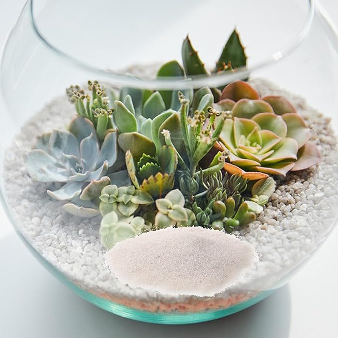 Uonlytech Decorative Aquarium Gravel Stones, White Sand Substrate 500g X2 Bags, Multi-Function Fish Tank Gravel for Freshwater Plants and Vase Fillers, Garden and Aquatic Pet Landscaping